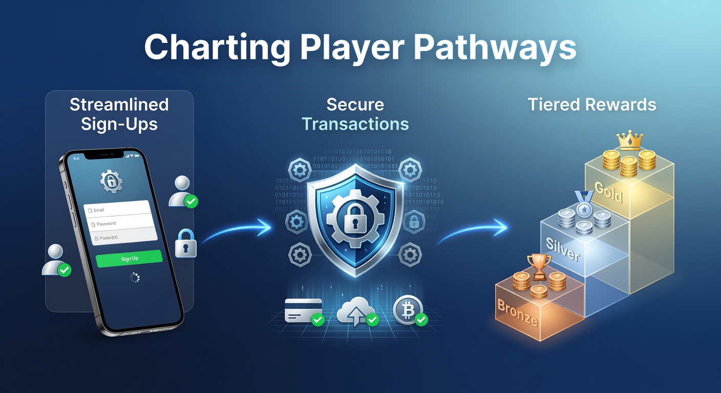 Übersicht über Spielerpfade in mobilen Wett-Apps mit Fokus auf Anmeldung und Transaktionen